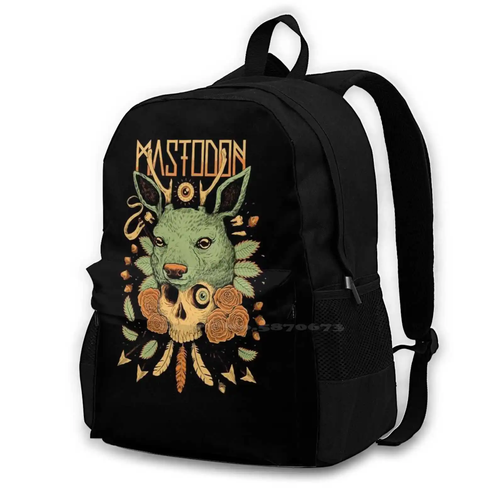 

Logo Pattern Design Bagpack School Bags Mammoth Elephant Paleolithic Megafauna Monster Bones Ancient Tundra Zugart Zug Art