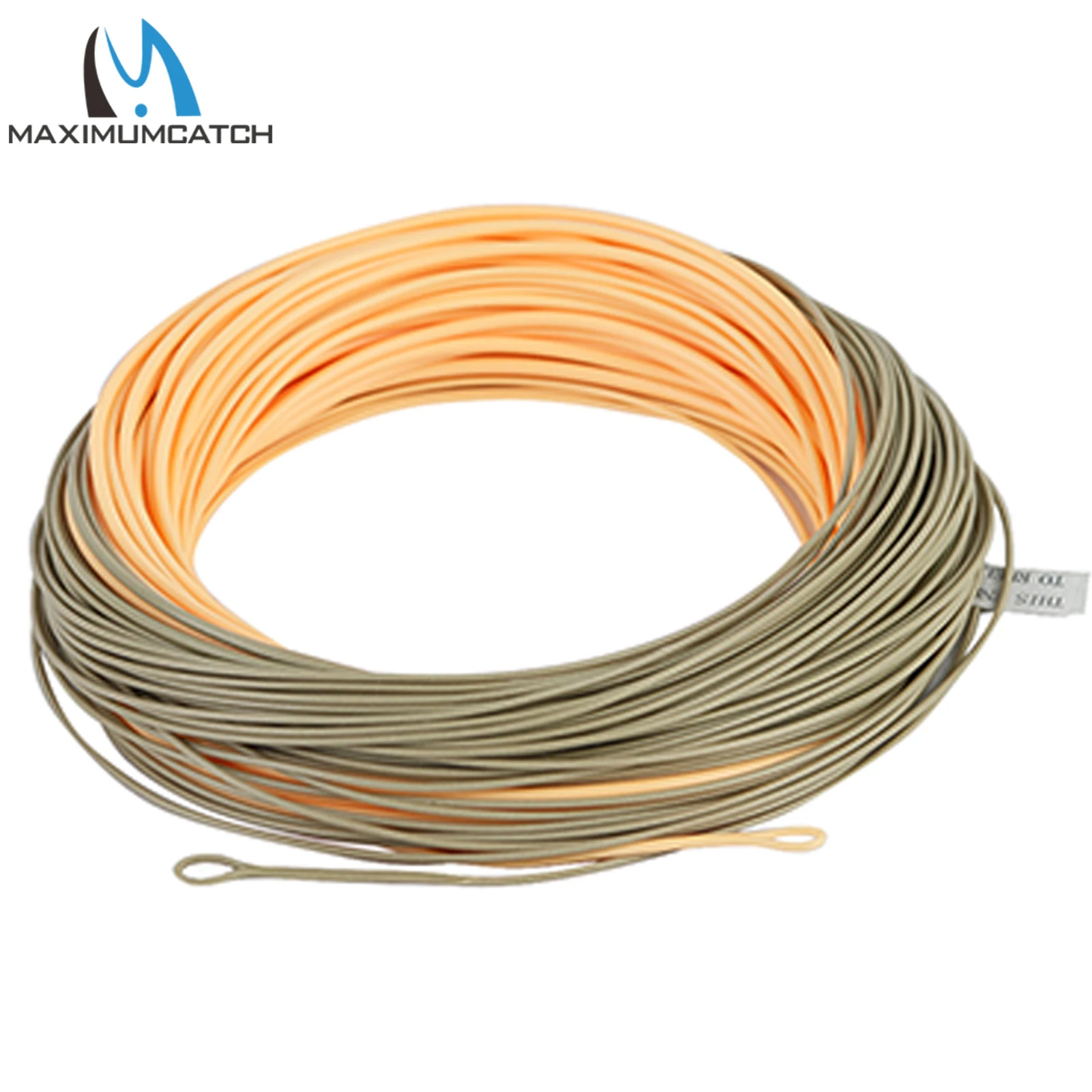 Maximumcatch Jednoręczna żyłka wędkarska Spey Fly Fishing WF3F-8F 90 stóp z 2 spawanymi pętlami Brzoskwiniowa/Camo Fly Fishing Cord