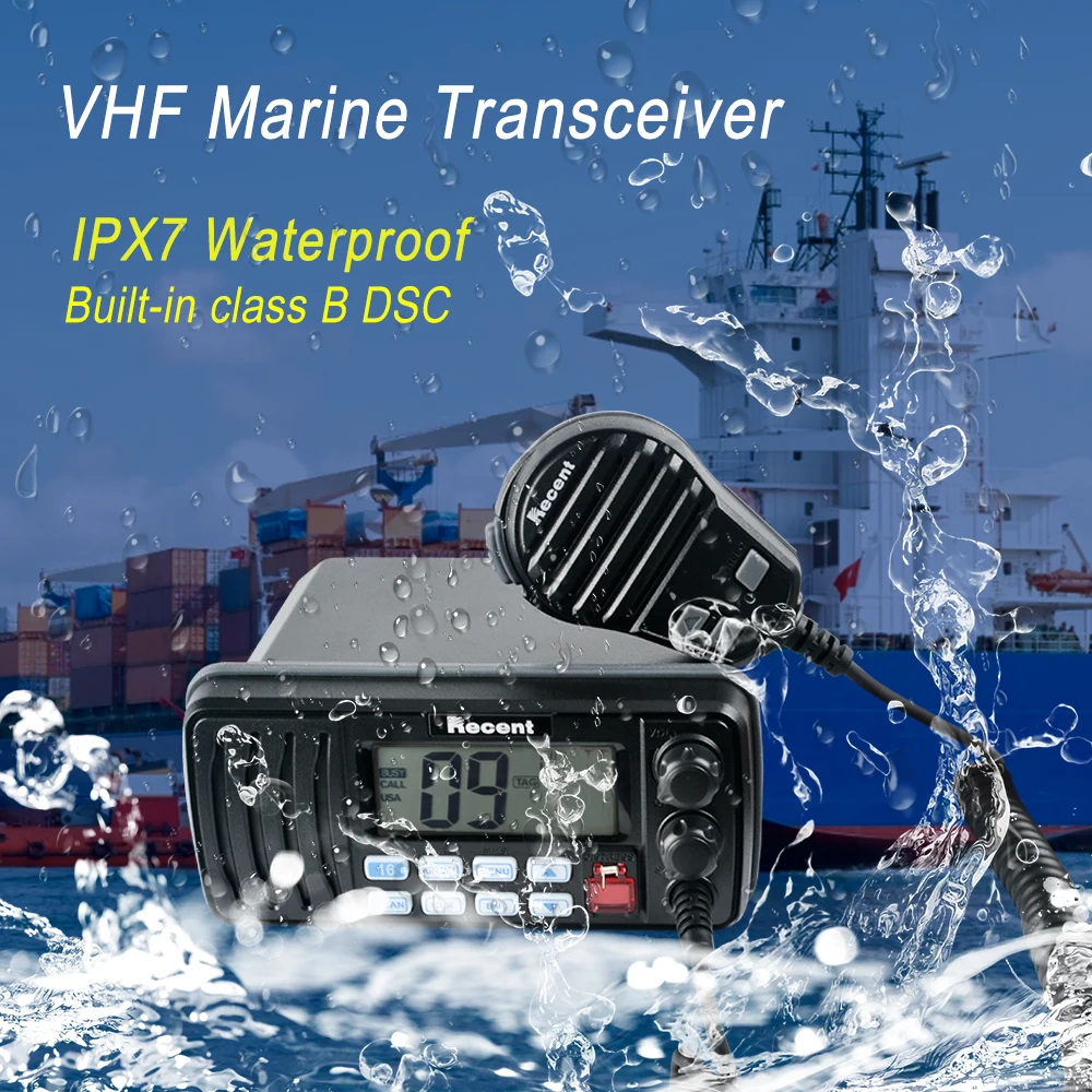 Imagem -02 - Scocotran Marinha Rádio de Alta Potência Vhf Ip67 à Prova Dip67 Água Marinha Transceptor Rs508m Float Embutido Dsc Mmsi Código Rádio em Dois Sentidos