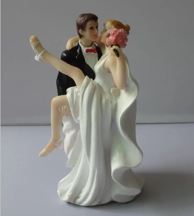 Romantische Bräutigam & Braut heiraten Harz Figur Hochzeit Kuchen Topper Dekoration liefert heiraten Figur Valentinstag Verlobung – Detail 21