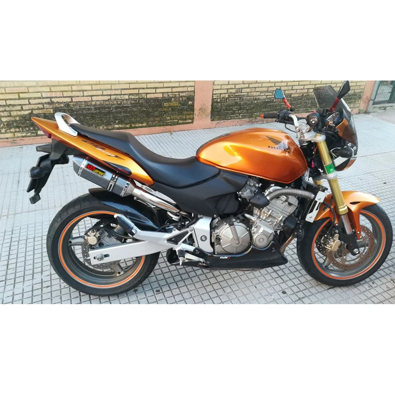 EU Edition for Honda CB600F Hornet 600 Motorcycle Exhaust Pipe Mid Pipe Slip On 51mm Muffler 370mm Escape Removable DB Killer