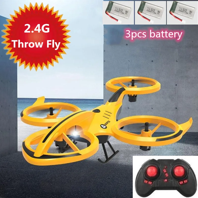 2.4G RC Stunt Airplane Remote Control Drone Air Pressure Altitude Hold Throw To Flight High Power Motor Stunt Quadcopter Kid Toy