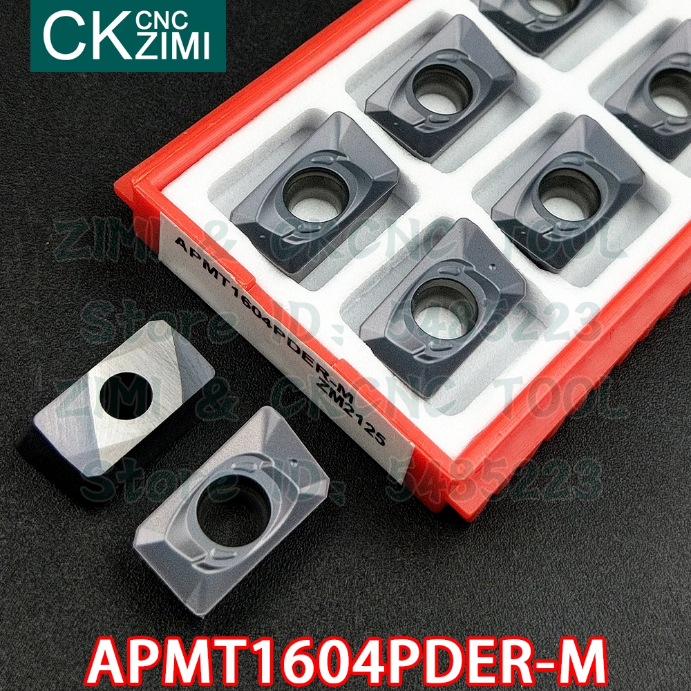 Imagem -03 - Apmt 1604 Pder m Inserções de Carboneto de Ombro Inserções de Trituração Ferramentas Cnc Torno de Metal Ferramentas Indexáveis para Aço Apmt1604pder-m Zm2125