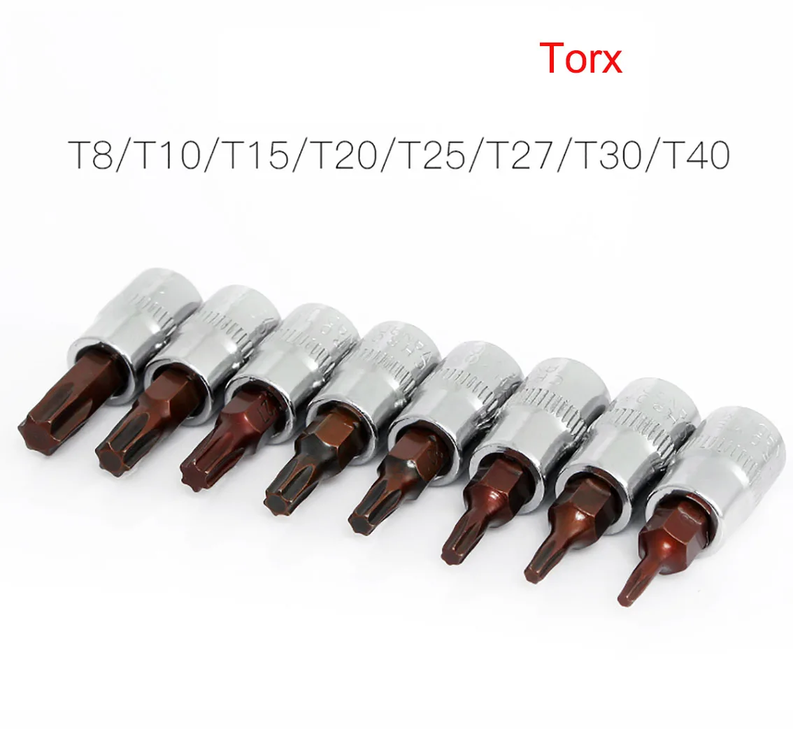 Torx/Phillips/puntas de destornillador hexagonal, 1/4 ", herramientas de mano, llave de unión de enchufe métrico, 1 Uds.