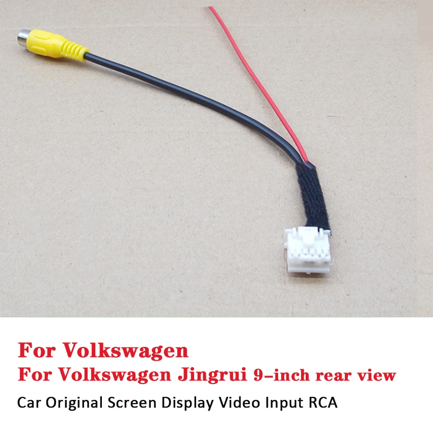 Car Rear View Camera For Volkswagen riginal Video Input Switch RCA Adapter Connector Convertor Wire Cable +car camera