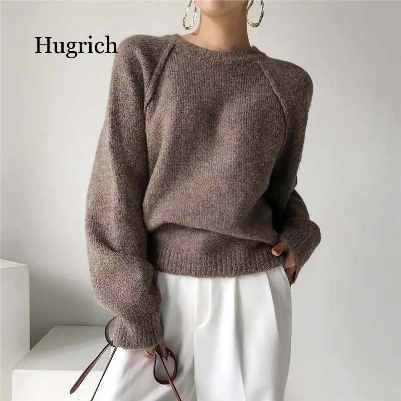 New 2021 Spring Winter Women Sweater Knitted Oversize Wild Fashionable Warm Vintage Femininas Pullovers Tops