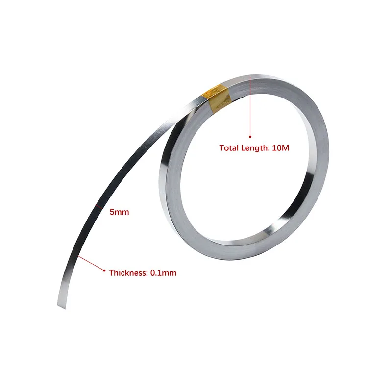 Bande de Nickel 10M, 0.1x5mm/6mm, pour soudage par points de batterie Li 18650, Compatible avec Machine à souder par points, haute qualité