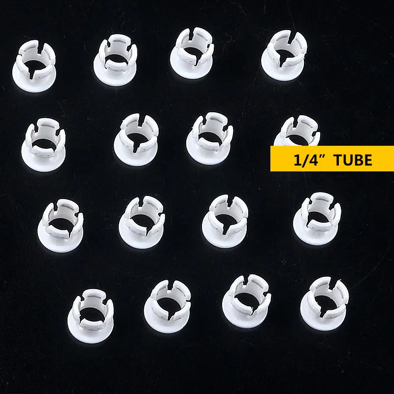 1/4 ''Trắng Trong Móng Vuốt Giữ Lại Vòng Cho Bình Lọc Nước Hệ Thống Thẩm Thấu Ngược Ống PE Đầu Nối Nhanh Phụ Kiện Bên Trong Thép