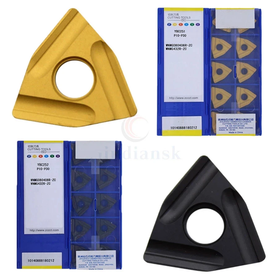 WNMG080404L/080408L/080404R/080408R YBC251/YBC252桃の形高品質外部旋削挿入カーバイドcnc挿入鋼