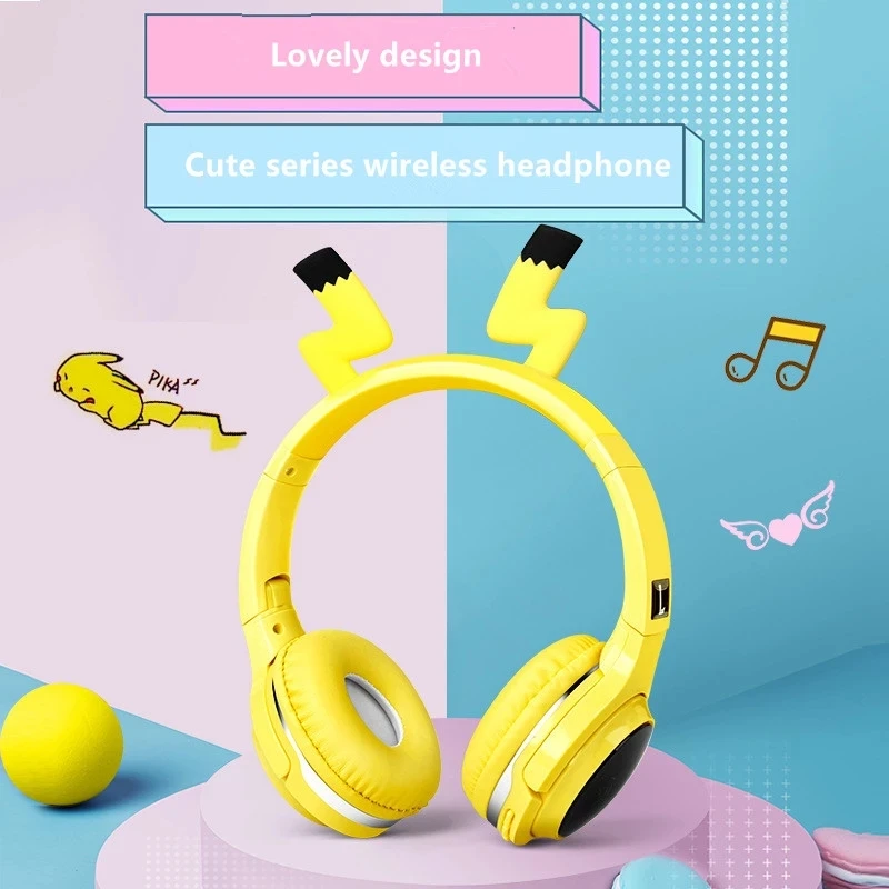 Nuovo arrivo LED Cute Bluetooth 5.0 cuffie cuffie per bambini cuffie Stereo pieghevoli con supporto per microfono TF Card spina da 3.5mm