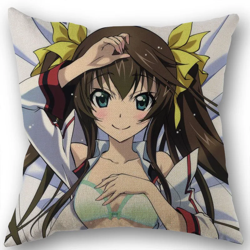 Custom Infinite Stratos Pillowcase Wedding Decorative Cotton Linen Pillow Case For Home Pillow Cover 45X45(One Sides)