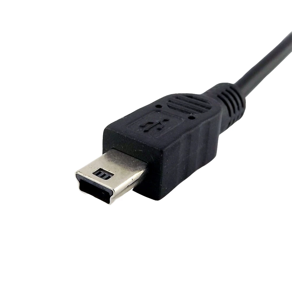 1x تيار مستمر الطاقة 4.0 مللي متر x 1.7 مللي متر أنثى جاك إلى USB صغير 5 دبوس ذكر محول القابس موصل وصلة كابل 15 سنتيمتر