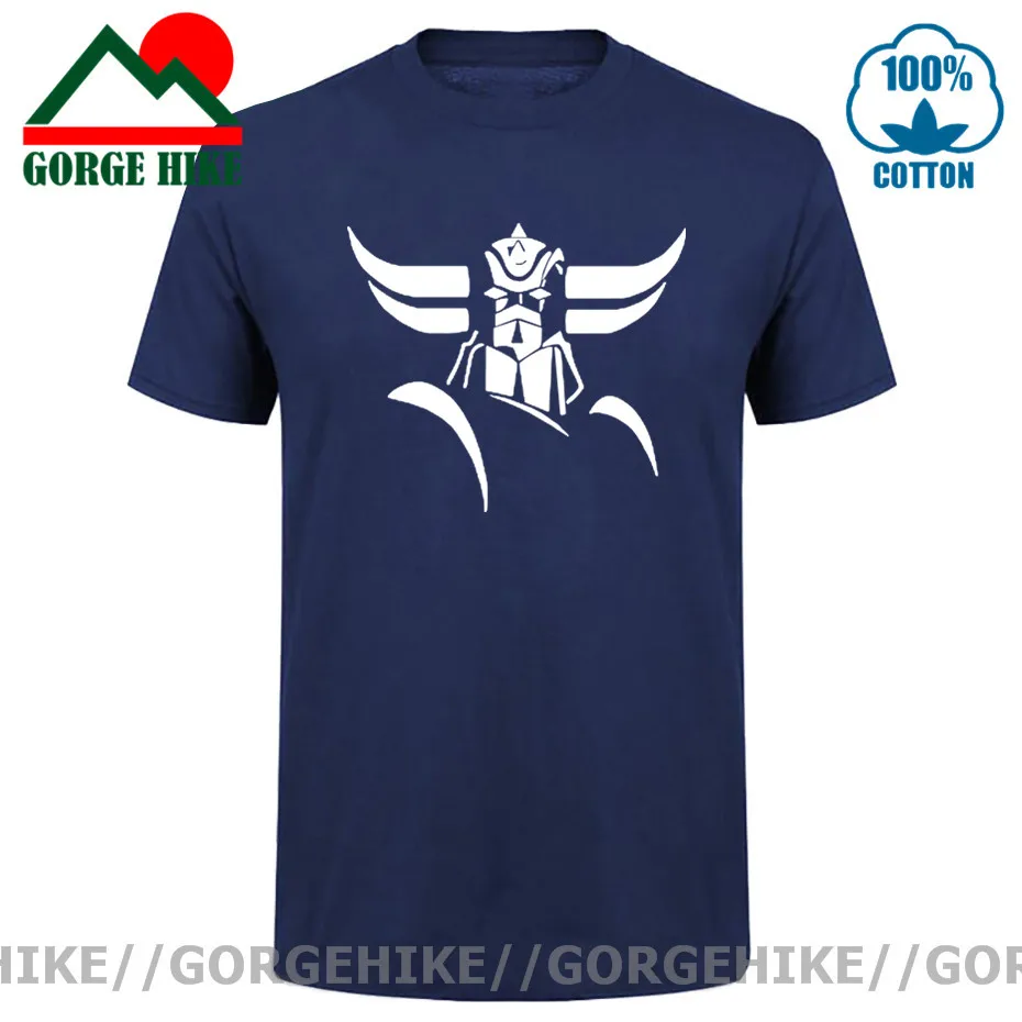 Goldorak Grendizer Mazinger Z T-Shirt Japanese Cartoon Design Summer Men\'s Tees Tops Short Sleeve Cotton Tshirt Hombre Camisetas