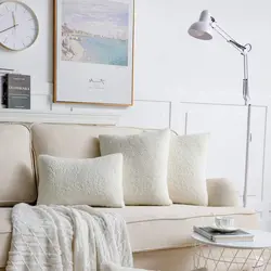 Plush Cushion Cover Soft Pillow Cover for Sofa Living Room Car Housse De Coussin 45*45 Decorative Pillows Nordic Home Decor