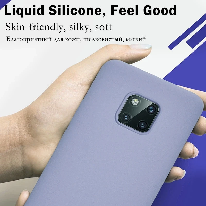 Luxury Liquid Silicone Phone Case For Huawei P30 P20 P40 50 Mate 20 30 Honor 60 50 20 10 Lite Pro P Smart 2019 Protector Cover