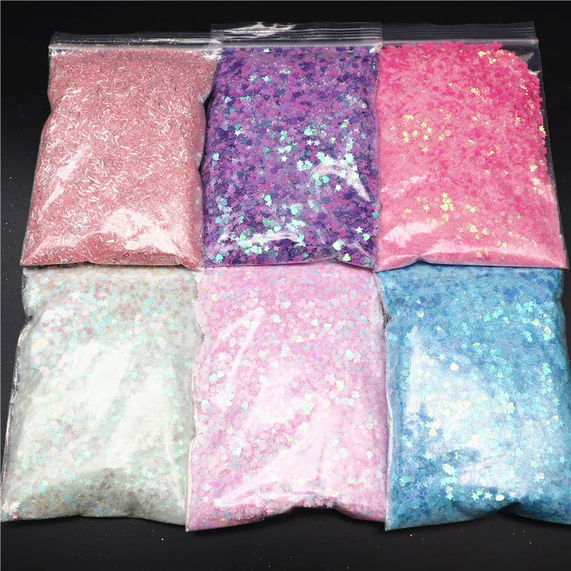 Nail Glitter Powder Sequins 3D Cosmetic Sequins Flakes Powder For Nail Polish Body Face Hair Makeup Manicure Decoration 10ml/jar