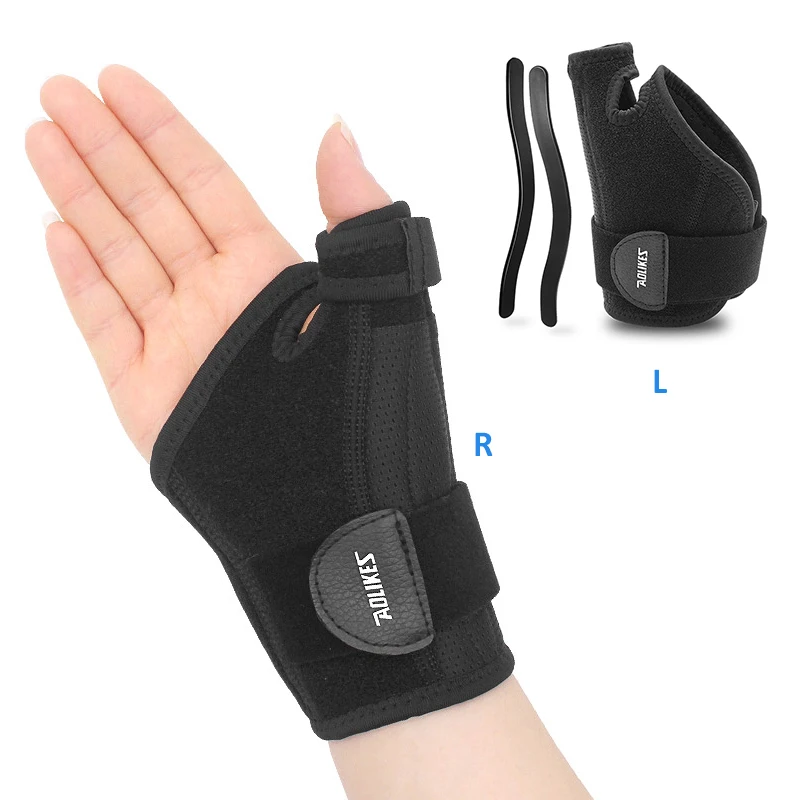 Adjustable Wrist Thumb Hand Support Brace Splint Sprain Arthritis Belt Pain Relief for Hand Finger Sprain Protection Holder