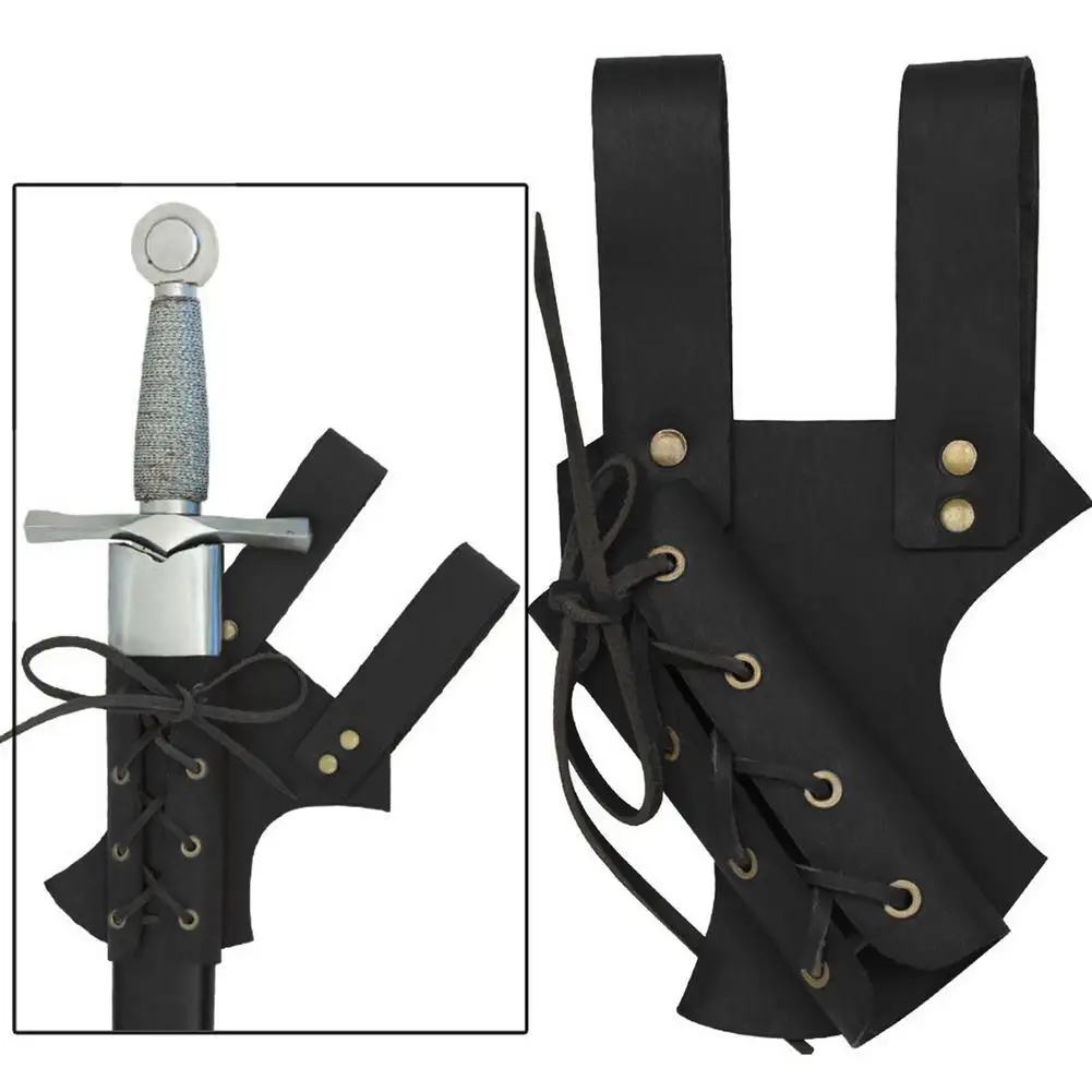 Medieval Shoulder Strap Sword Holder Sheath Scabbard Frog Adult Men Larp Knight Weapon Costume Gear Rapier Ring Belt Holster