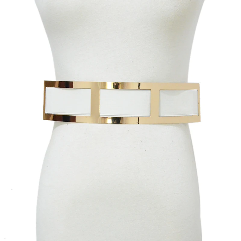 Women wide stretchy belt for dress Black and Beige cummerbund Luxury designer belt plus size bg-025