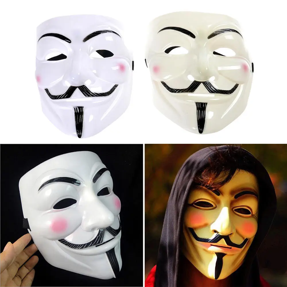 Party Cosplay Masque Masker Anoniem Fancy Dress Volwassen Kostuum Accessoire Voor Fancy Dress Halloween Party