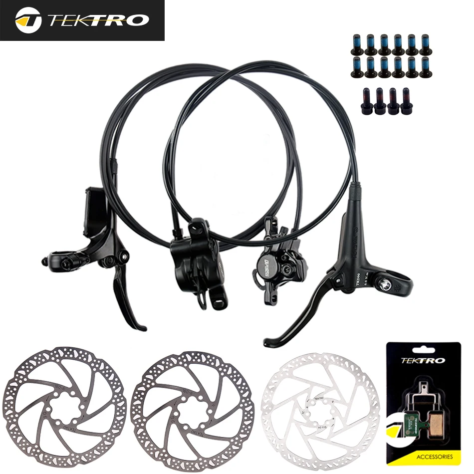 TEKTRO HD M285 Hydraulic Disc Brake MTB Bicycle Front/Rear Brake 800/1500mm 160/180/203mm Rotor Mountain Bike Brake Parts