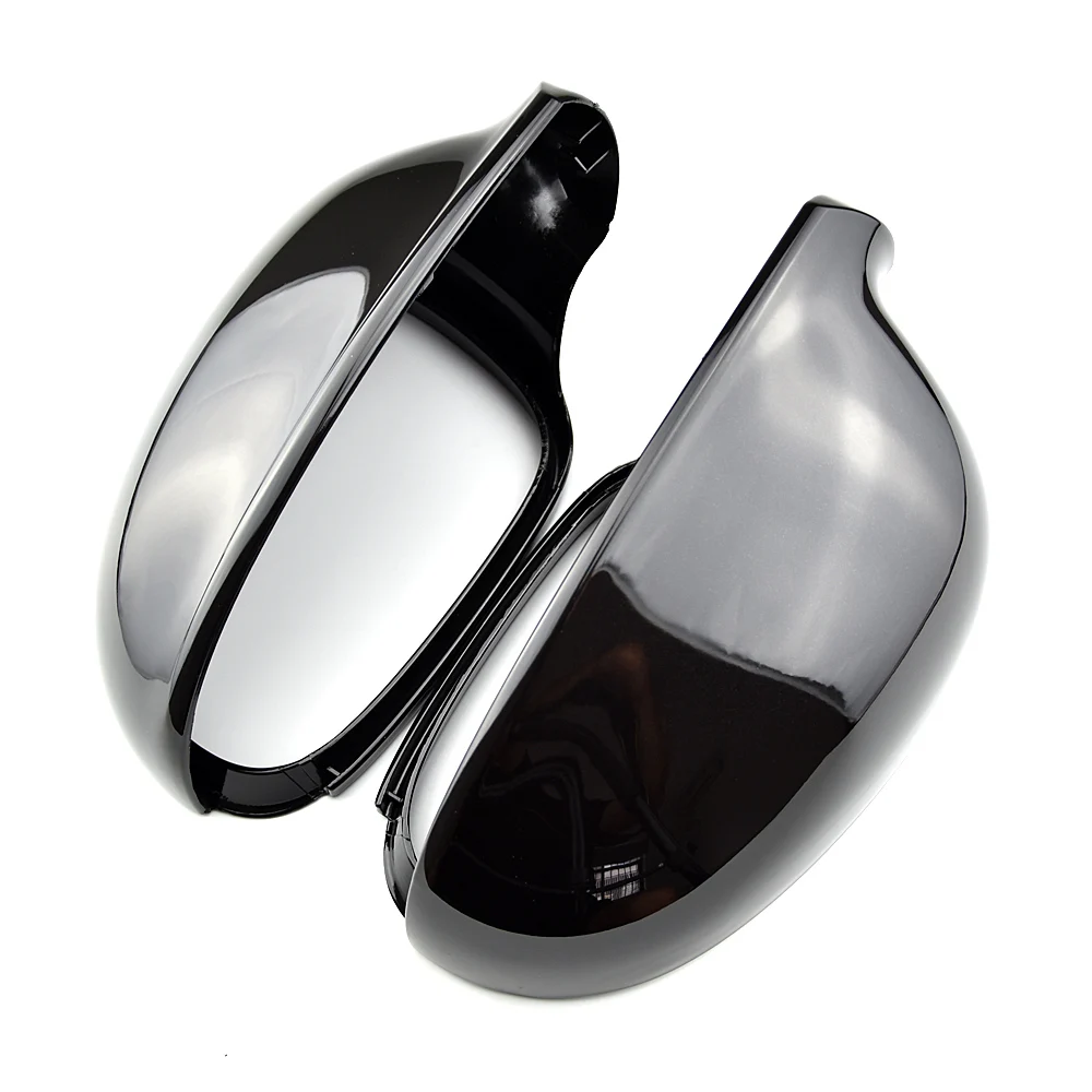 Black Side Wing Mirror Cover Caps For Volkswagen Golf MK5 GTI Jetta 5 Passat B6 B5.5 Sharan Golf Plus Variant EOS 2005 2006 2007