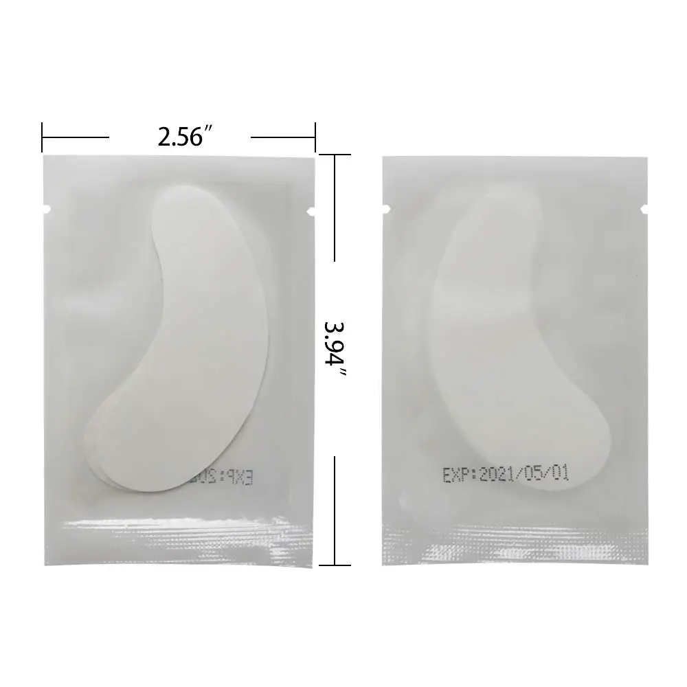 50/100 Eyelash Patches for Building Eyelash Pads Eye Gel Patches Under Eyelash Pads for Eyelash Extension Lint Free Paper-Patch