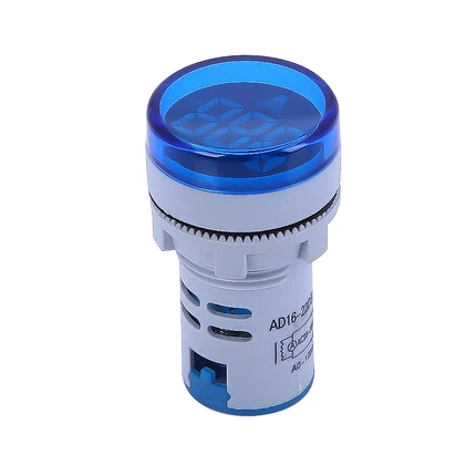 소형 LED 디지털 디스플레이 전류계 AC 60v-500v 디지털 표시 조리개 22mm 신호 램프, 보트 경고등 범위 1-100a