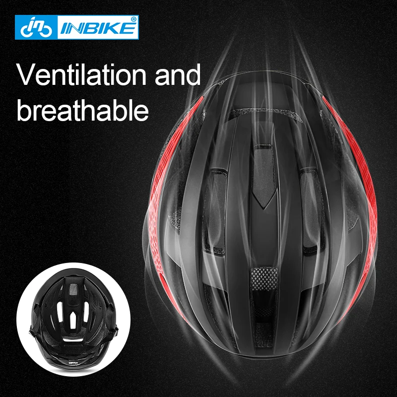 INBIKE Mountain Bike Helmet for Men Ultralight Biking Helmet for MTB Road Cycling Men\'s Safety Riding Helmet Bicycle Accessories