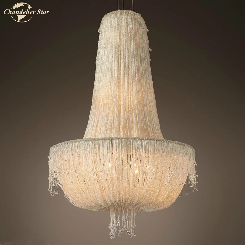 

Modern Tassel Crystal Chandeliers Lighting for Home Villa Hotel Restaurant Decoration Lustres LED Lights Fixture