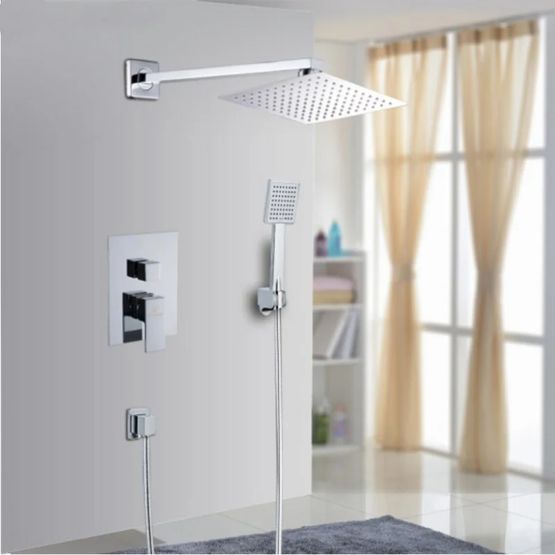 Concealed Bathroom In-wall Embedded Hidden Embedded Box Mixing Valve Take A Shower Rainforest Bathing Shower Set Faucet