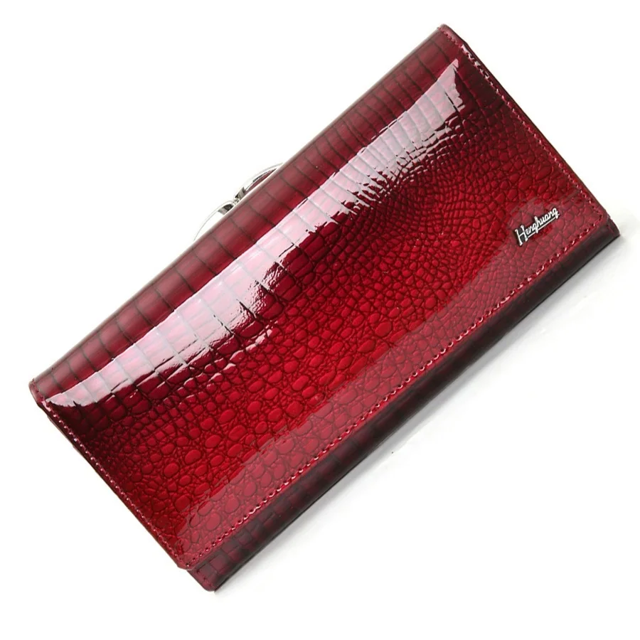 Genuine Leather Wallet Women Alligator Long Clutch Bag Cow Leather Female Purse Luxury Designer Ladies Wallets