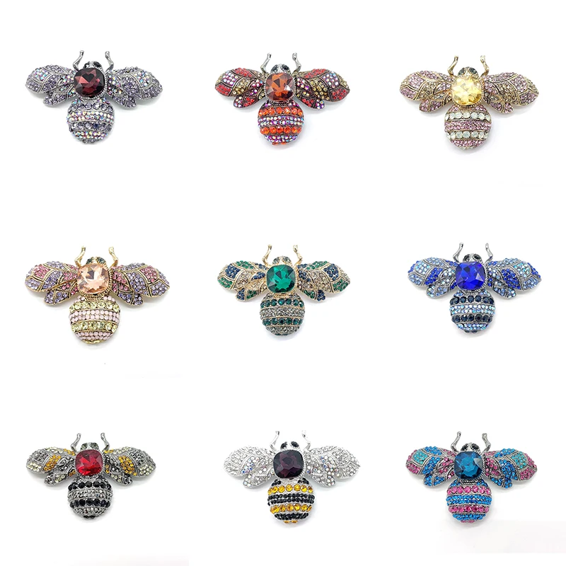 PD BROOCH 2021 New High-end Cute Level Full Zircon Small Bee Clothing Accessories In Stock Brooches For Gift