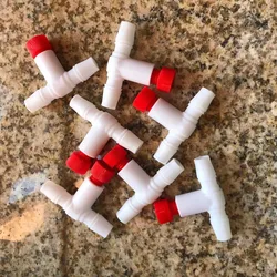 5pcs/lot 10mm Plastic Aquarium Connectors Three-way Fish Tank Air Water Pump Connector Control Valve Air Pipe Tube Accessory New