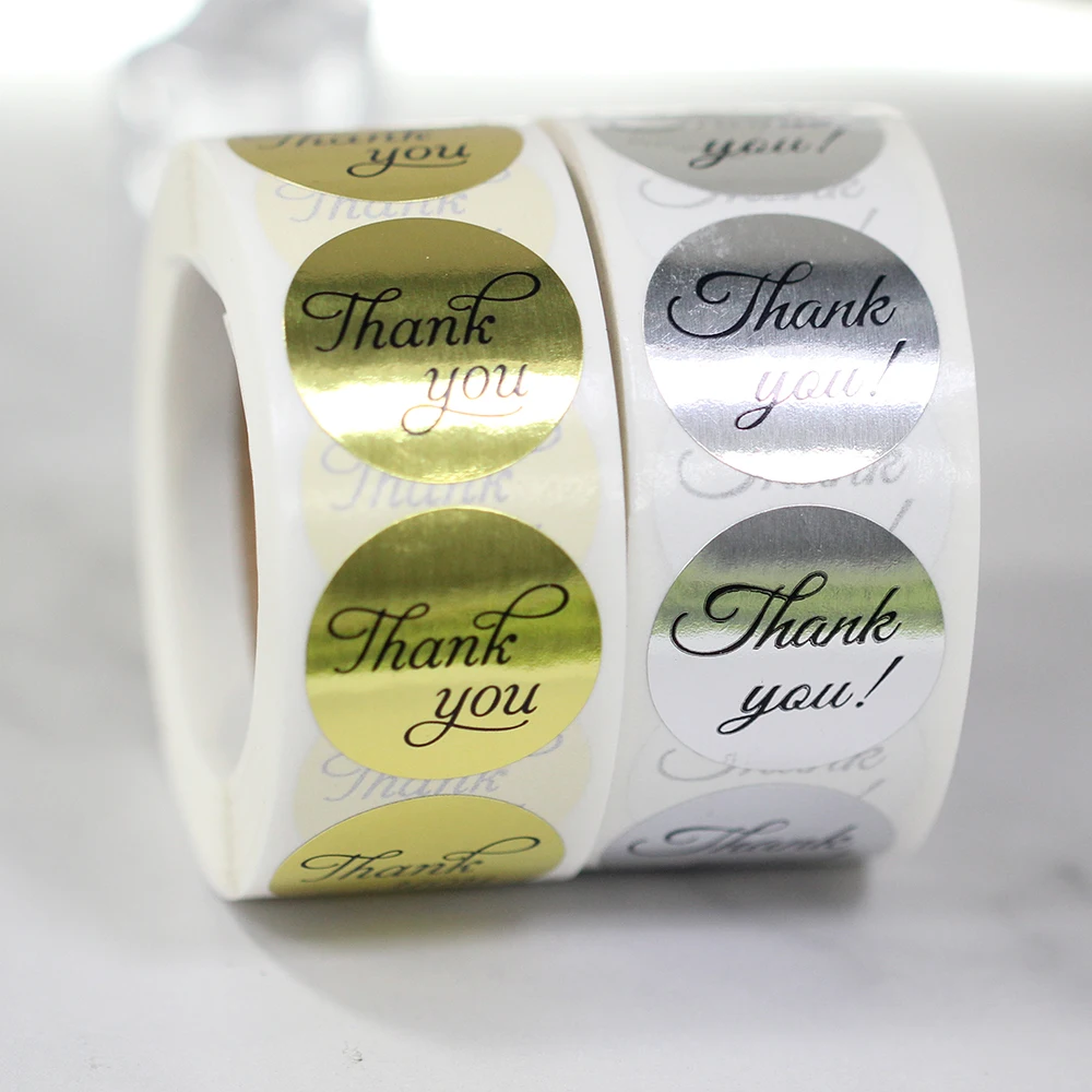 500pcs 1inch Thank You Sticker Labels Tags Envelopes Natural Stickers Gift Wrapping Paper Packaging Seals Sticker