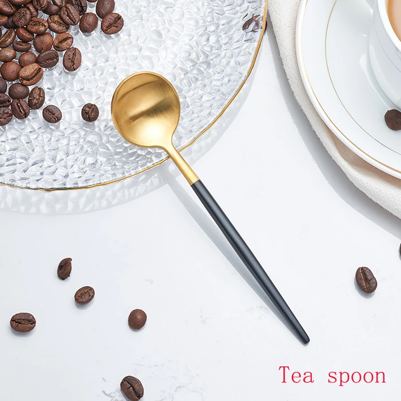 

Teaspoon Gold Spoon Gold Dinnerware Set Kitchen Dinnerware Set 304 Stainless Steel Coffee Spoon Dessert Tableware