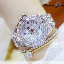BS Luxury Brand Women Watch Crystal Wrist Watch Women Fashion Ladies diamond Silver Gold Watch Clock Reloj Mujer Women watches