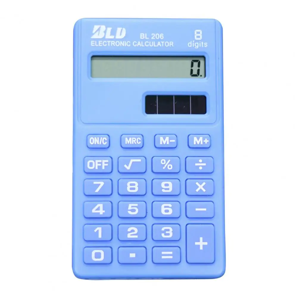 Mini calculadora portátil de bolsillo para estudiantes, dispositivo electrónico con pantalla de 8 dígitos, Color caramelo