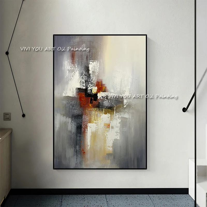 

The Nordic Original Simple Hand-painted Abstract Modern Thick Oil Painting On Canvas Handpainted Textured Wall Art For Home