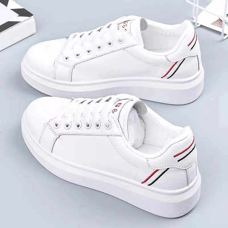 2021 de las mujeres de blanco zapatillas de plataforma zapatos de mujer cómodo Simple estudiante de la Escuela de Vulcanize calzado de Hip Hop