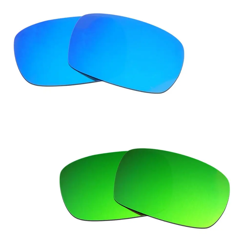 Hkuco For Crankcase Sunglasses Polarized Replacement Lenses 2 Pairs - Blue&Green