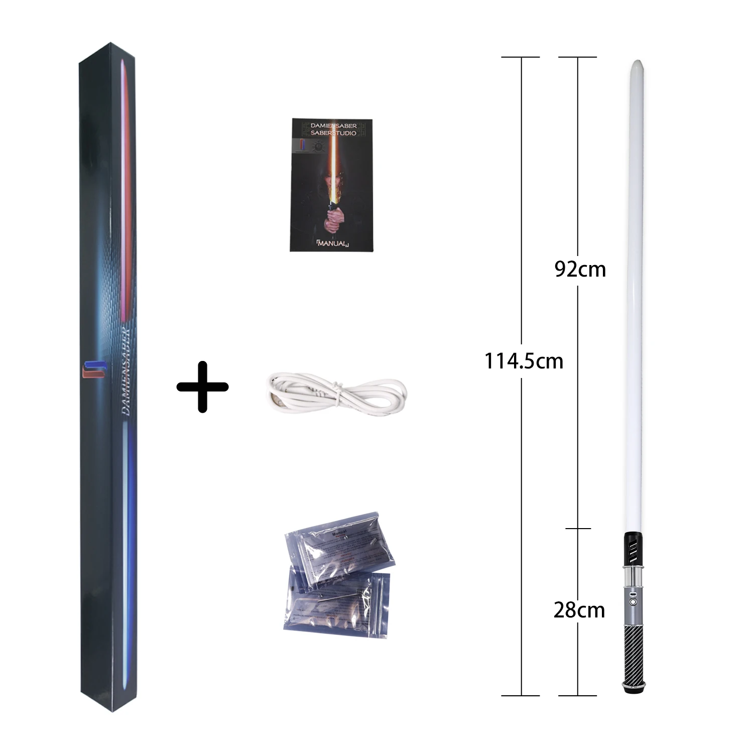 Sabre laser LightDAMIENSAtextures, sabres lumineux à balançoire lisse, sensible avec 12 couleurs Proxy 9 sons, s'adapte uniformément à la formation RapDueling