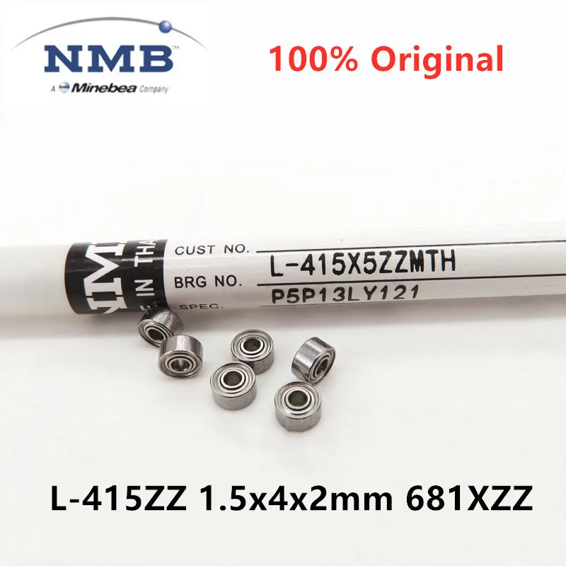 

50pcs original NMB high precision bearing L-415ZZ 1.5x4x2 mm 681XZZ miniature ball bearings L-415