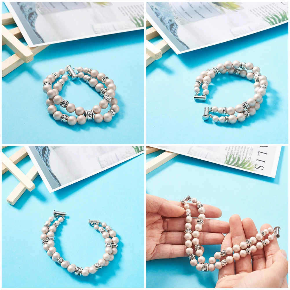 100pcs Tibetan Style Hollow European Beads Round Alloy Spacers Golden Antique Silver Color Bracelet Necklace DIY Jewelry Making