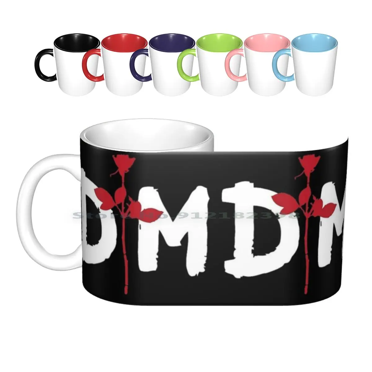 Dm Rose Mode Ceramic Mugs Coffee Cups Milk Tea Mug 80s Music Dm Eighties Electronic New Order Violator Band Goth Pop Silence