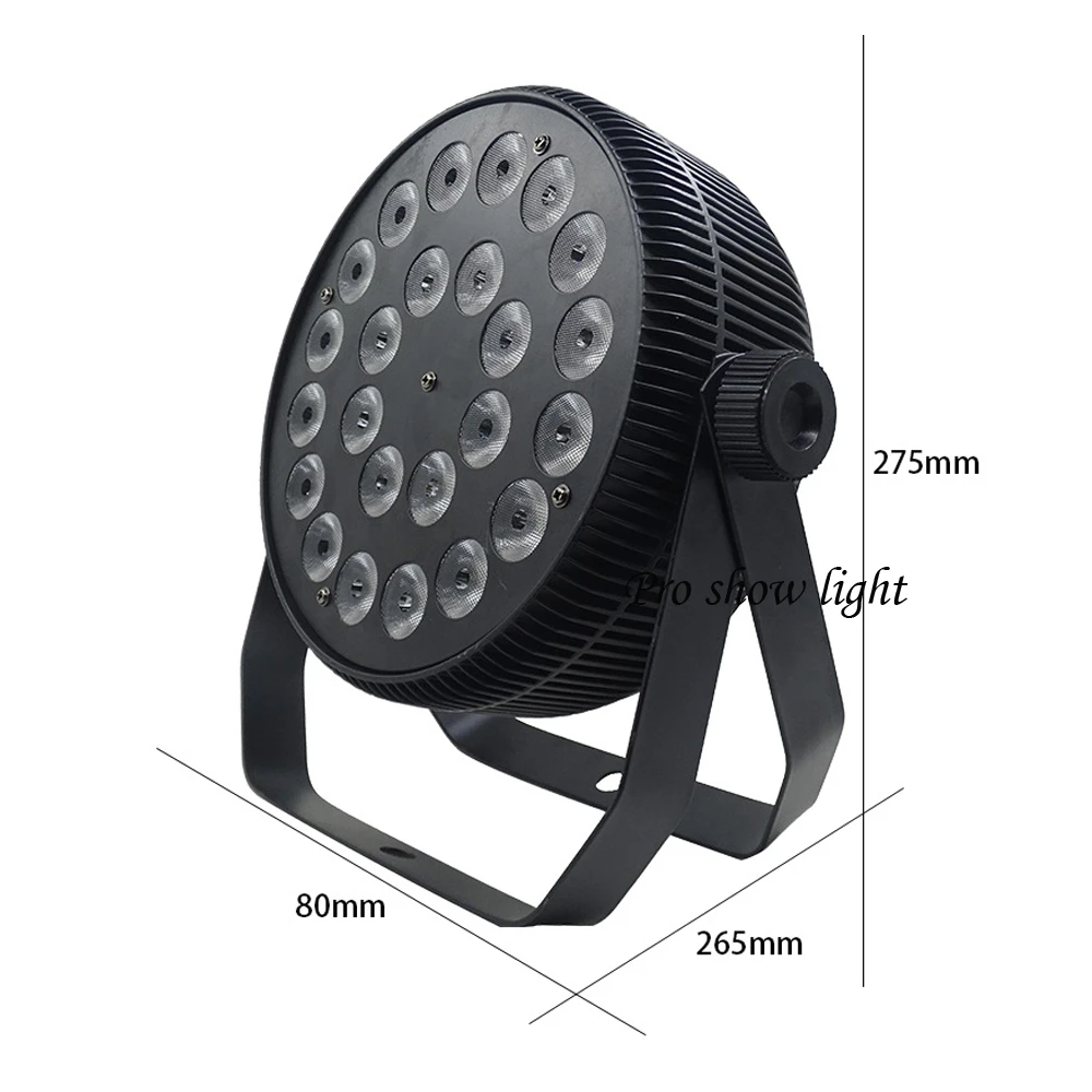 Aluminum Par LED 24X18W RGBWA UV 6IN1 LED Par Light Slim Flat Par Light DMX512 Par UV Professional Stage Lighting DJ Equipments