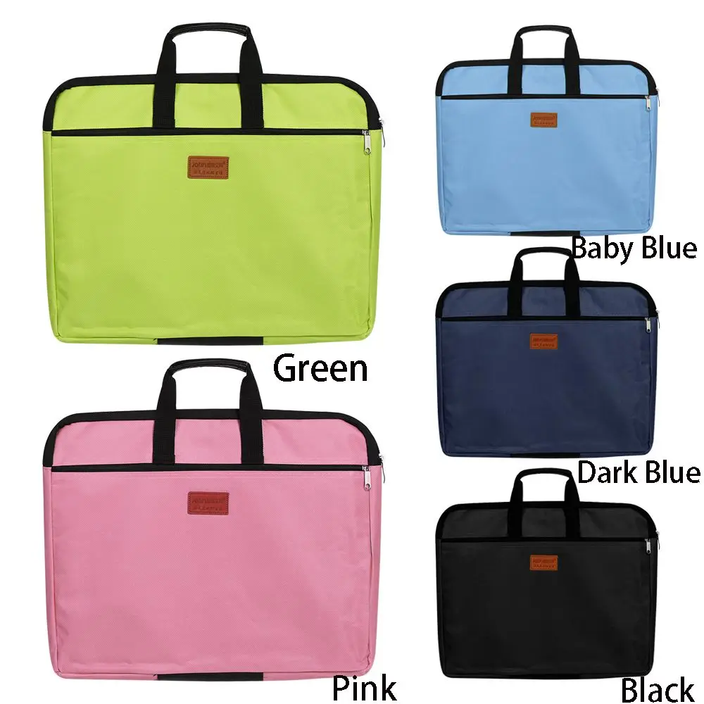 Canvas Business Documents Durable Big Capacity Waterproof  Handbag Double Layers Files Bag File Folder