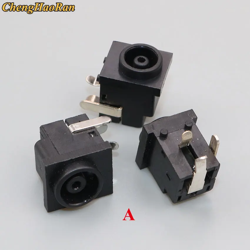 ChengHaoRan 1pcs PCB Mount 6.0*4.5 MM Female DC Power Jack Plug Socket Connector Black / Yellow 6.0mm x 4.5mm