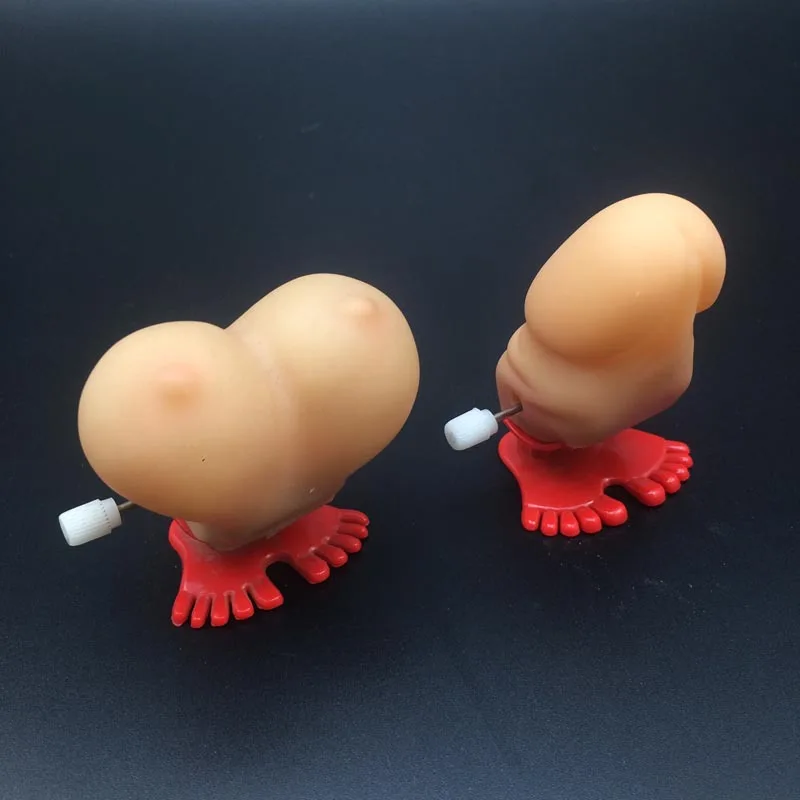 

2021 New Funny Clockwork Jump People Bouncing Boobs Joke Tricky Gift Adult Spoof Toys Party Props Funny Prank Toys