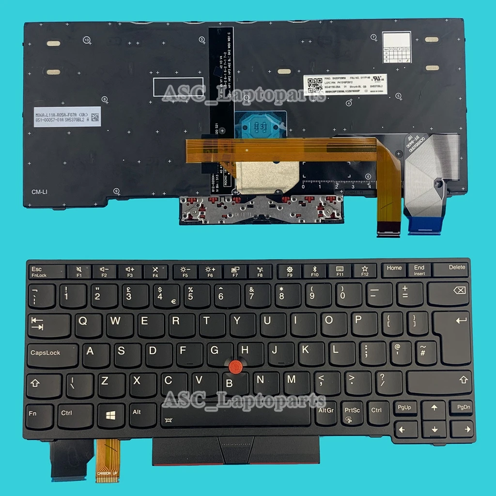 

New UK QWERTY Keyboard for Lenovo Thinkpad X280 A285 X395 X390 , L13 gen 1 L13 Yoga gen 1 , X13 Gen 1 , L13 gen 2 BACKLIT, Frame